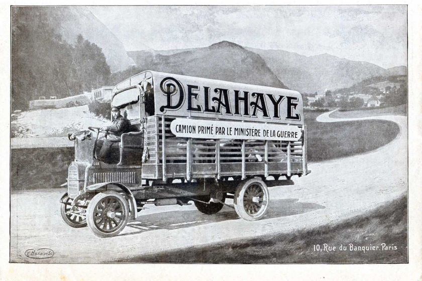 1914 Publicite Automobile CAMION DELAHAYE