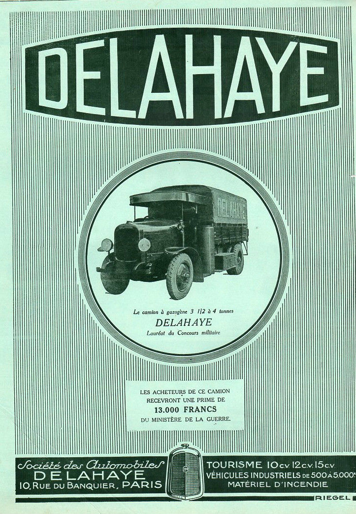 1920 DELAHAYE AUTOMOBILE CAR PUBLICITE PUB ~ 1920 FRENCH AD