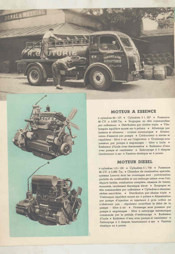 1949 Delahaye 163 Tank Dump Van Truck & Bus Brochure French wu7805 b