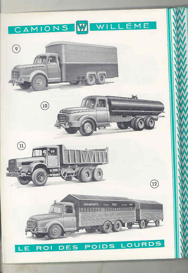 1950 Willeme 10-35Ton Construction Dump Semi Truck Brochure Military Tank wu7999 d