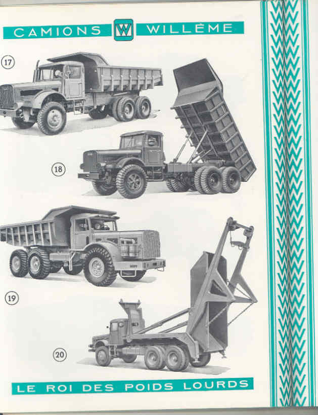 1950 Willeme 10-35Ton Construction Dump Semi Truck Brochure Military Tank wu7999 e