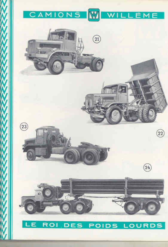 1950 Willeme 10-35Ton Construction Dump Semi Truck Brochure Military Tank wu7999 f