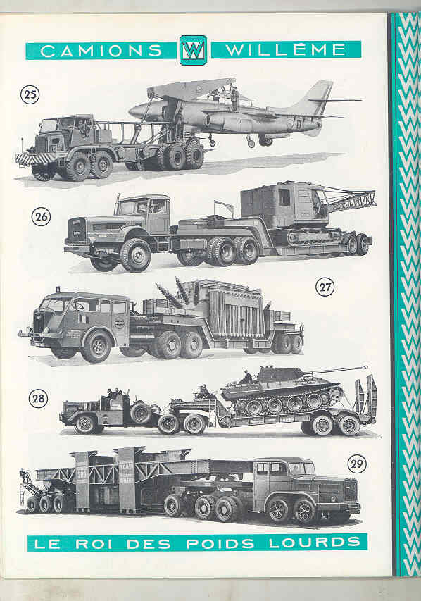1950 Willeme 10-35Ton Construction Dump Semi Truck Brochure Military Tank wu7999 g