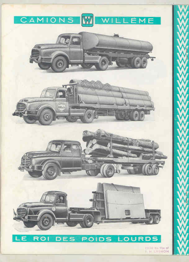 1950 Willeme 10-35Ton Construction Dump Semi Truck Brochure Military Tank wu7999 j