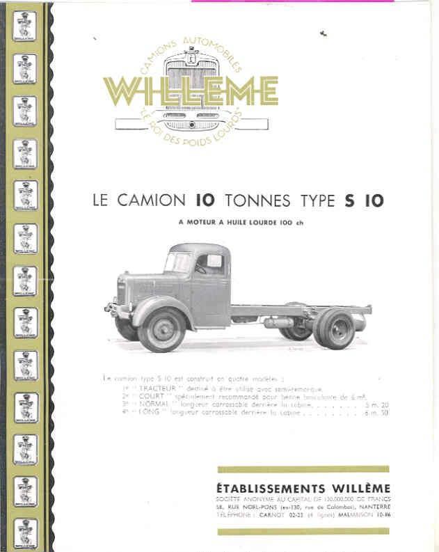 1951 Willeme S10-10-Ton-Truck-Sales-Brochure