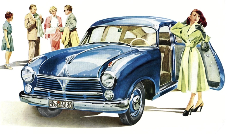 1952 Borgward Hansa 2400 promotional artwork