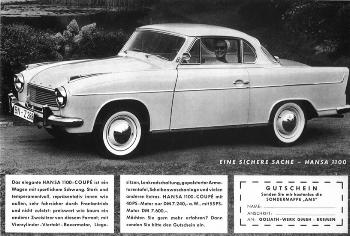 1959 hansa 1100 Coupe