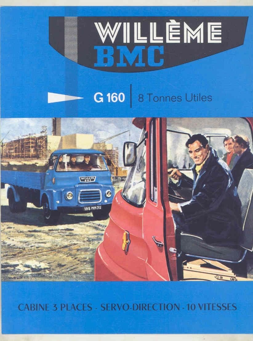 1963 Willeme BMC G160 8 Ton Diesel Truck Brochure French wv8615