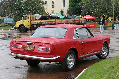 1966 FNM Onça, made by Genaro Rino Malzoni over an Alfa Romeo platform red