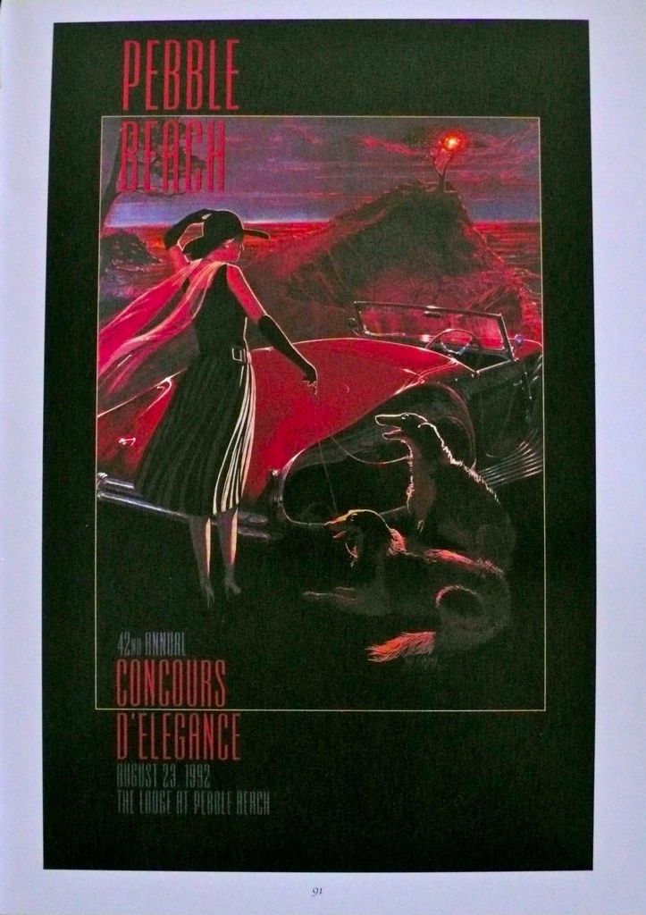 1992 42nd Pebble Beach Concours d'Elegance 1992 Poster Print Delahaye William Motta