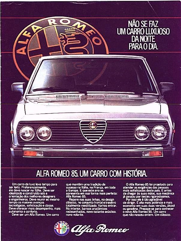 Alfa Romeo 85 Um Carro Com Historia