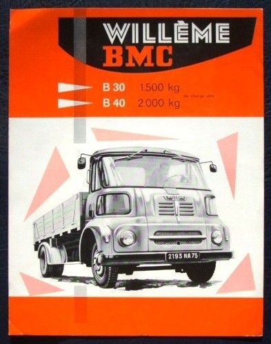 WILLEME BMC B30 TRUCK SALES BROCHURE FRENCH AUSTIN FG