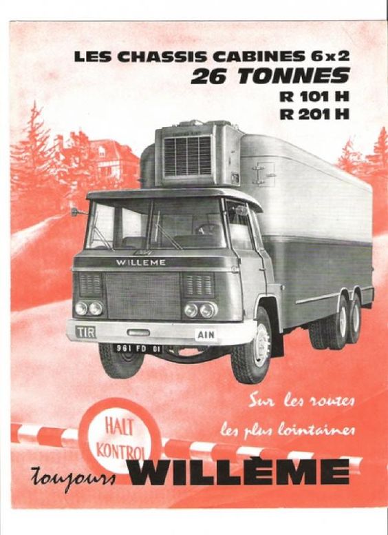 Willeme R 101H + R 201 H 26 Tonnes Truck Ad