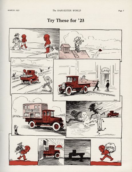 1923 Red Baby Truck Cartoon
