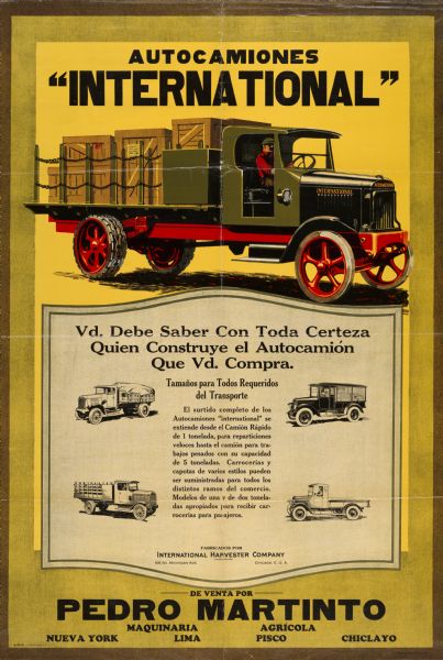 1924 International Motor Truck Advertising Poster