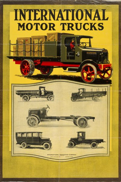 1924 International Motor Trucks Advertising Poster
