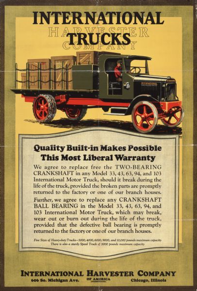 1924 International Truck Advertising Poster