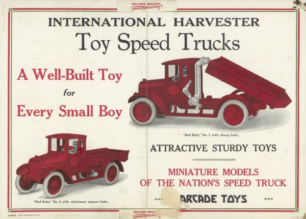 1926 International Harvester Toy Trucks