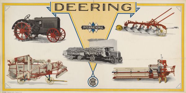 1929 Deering Farm Equipment and International Truck Advertising Poster