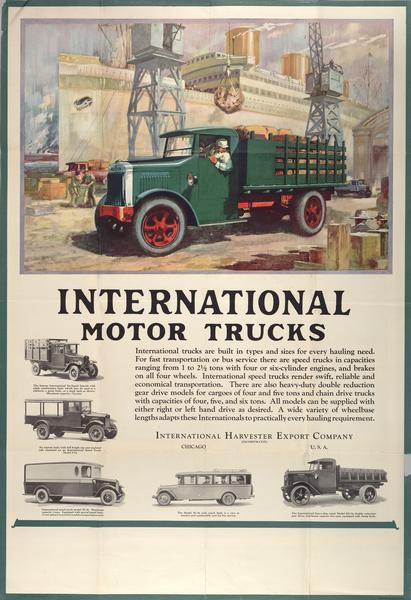 1929 International Motor Truck Advertising Poster