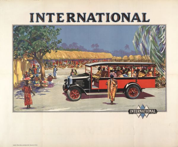 1929 International Trucks Advertising Poster (Africa and India)