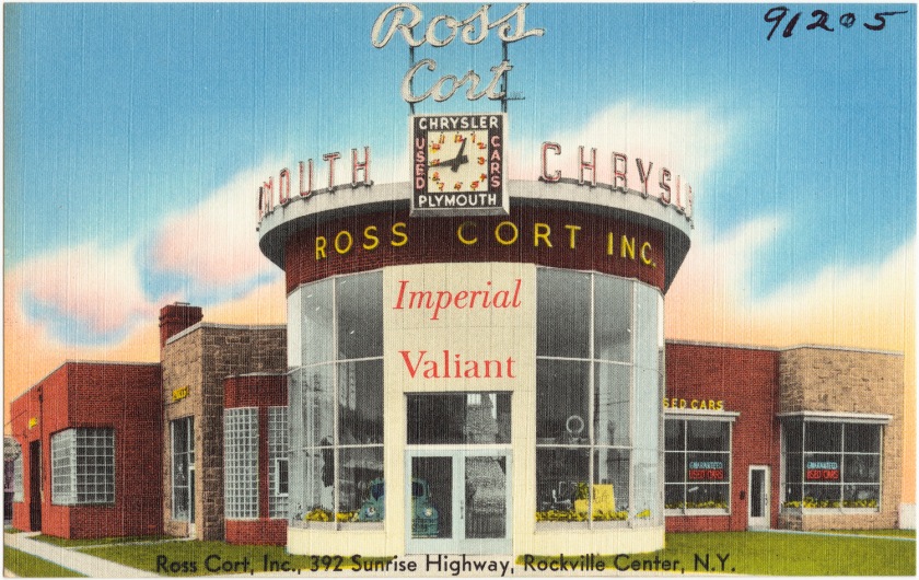 1930-45 Plymouth Valiant dealer Ross Cort, Inc., 392 Sunrise Highway, Rockville Center,NY