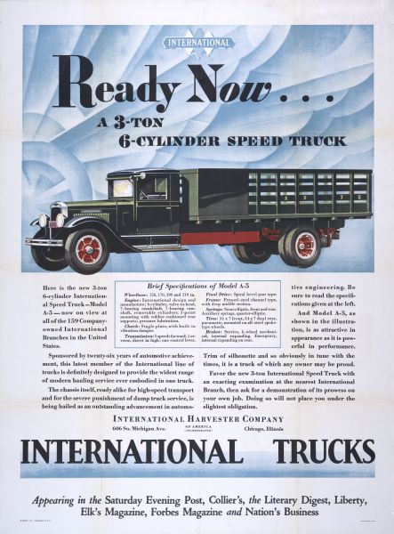 1930 International Model A-5 Poster