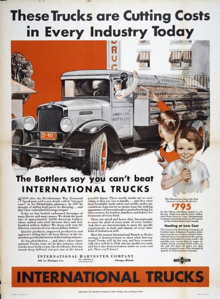 1932 International Harvester Bottling Truck Poster