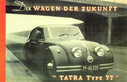 1934 Tatra 77, the car of the future Contemporary advertisement