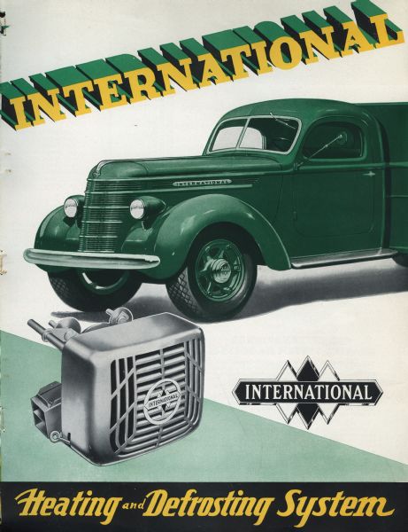 1937 brochure for heating and defrosting systems used in International trucks