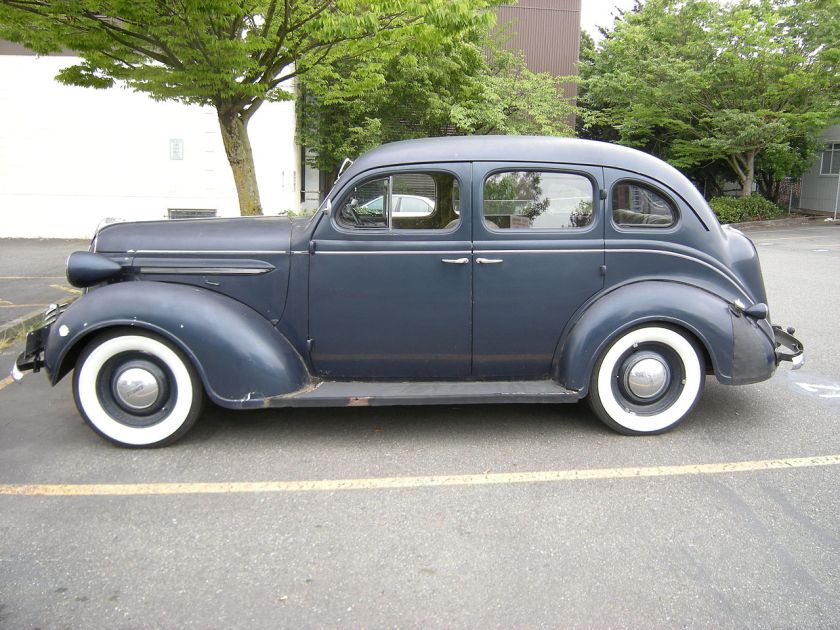 1937 Plymouth photographed in Seattle, Washington