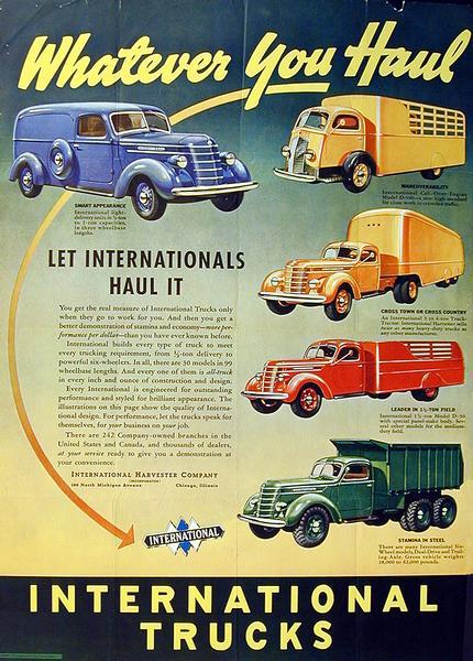 1938 International Truck Advertising Poster