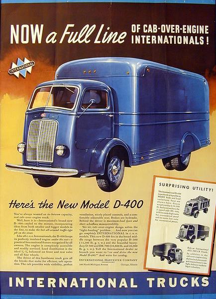 1940 International D-400 Truck Advertising Poster