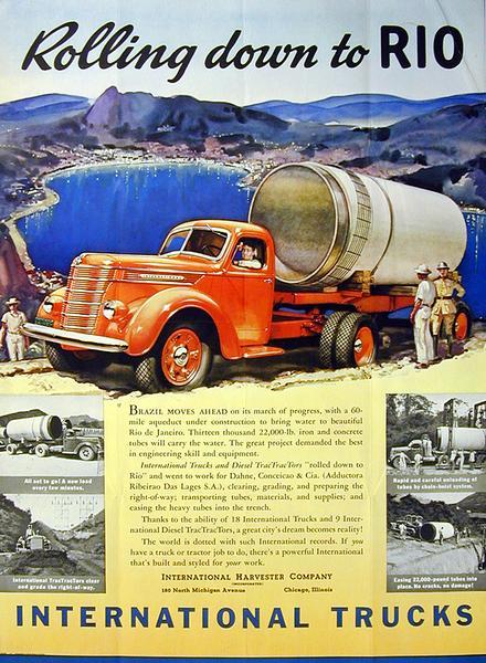 1940 International D-Line Truck Advertising Poster