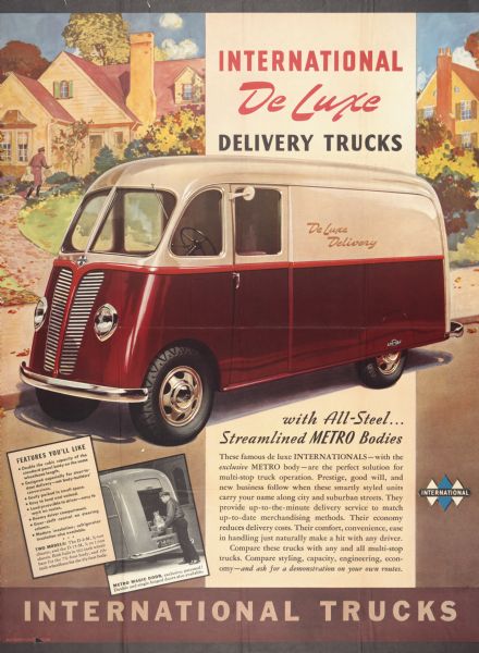 1940 International De Luxe Delivery Truck Advertising Poster