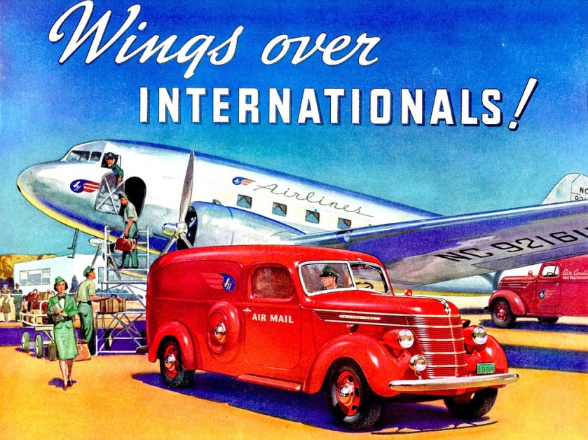 1940 International Panel Truck At Airport