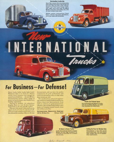 1941 International Truck Advertising Proof ad
