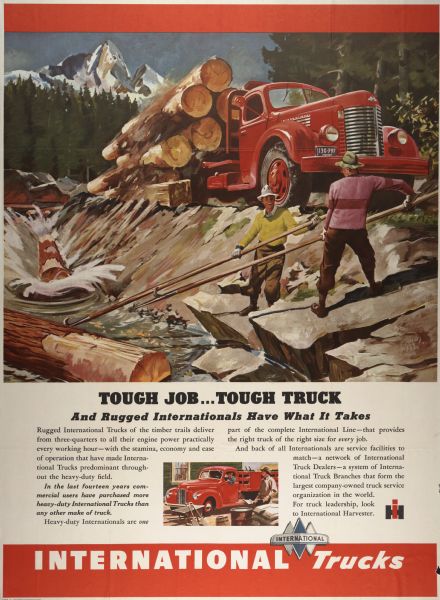 1946 International Truck Advertising Poster a