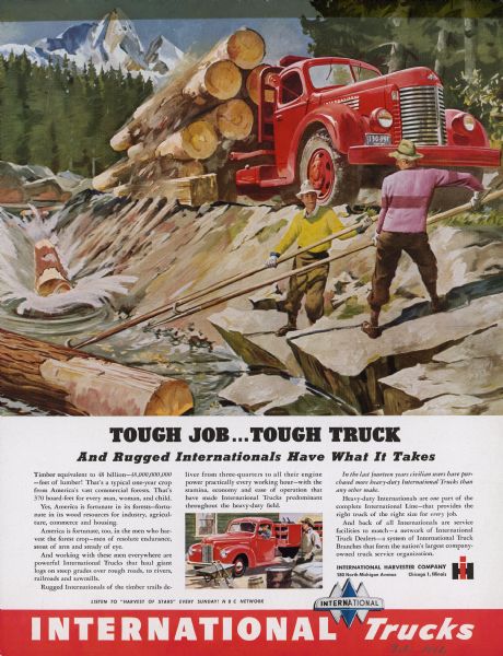 1946 International Truck Advertising Proof Logging