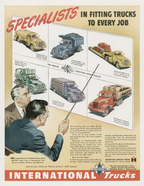 1947 International KB and KBR Truck Advertising Proof