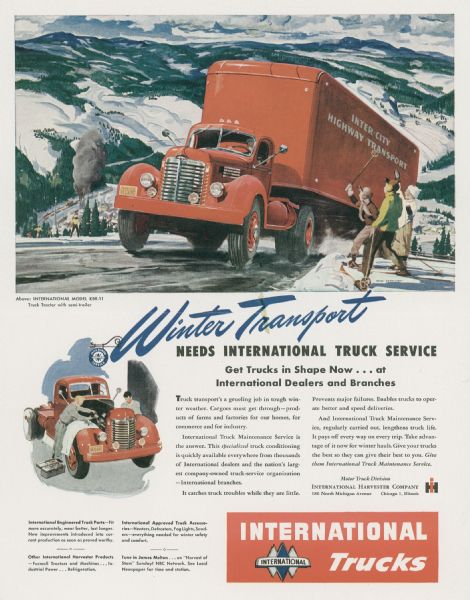 1947 International KBR-11 Truck Advertising Proof