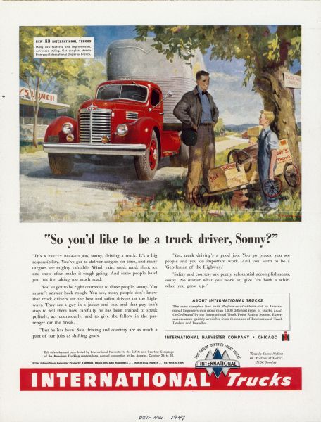 1947 International Truck Advertising Proof a