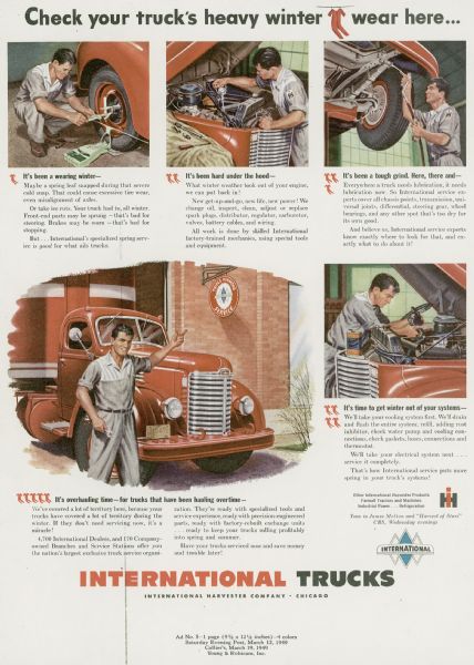 1949 International Truck Advertising Proof ad