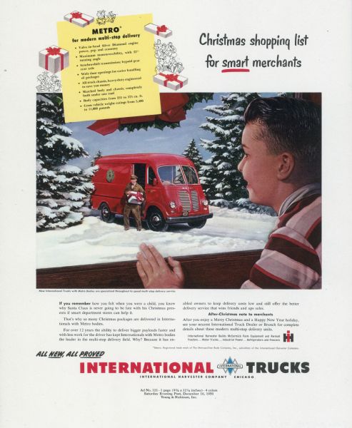 1950 International Truck Advertising Proof - Metro