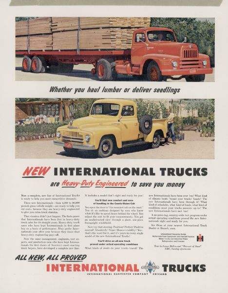1950 International Truck Advertising Proof