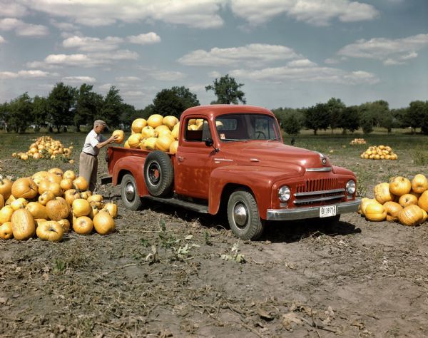1951 International Harvester Truck with Pumpkins