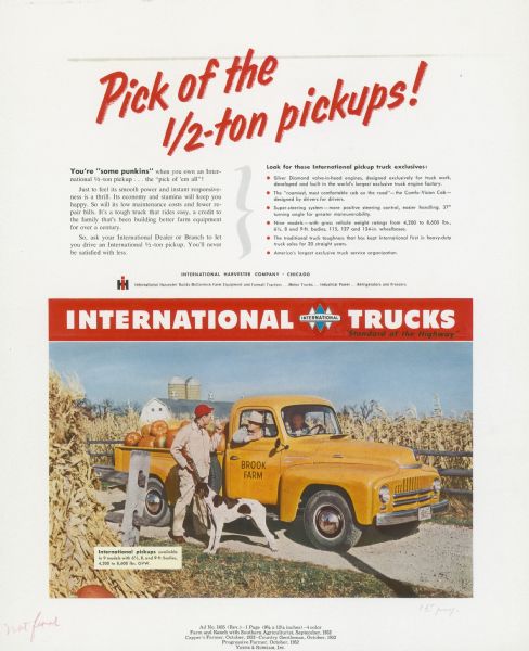 1952 International Truck Advertising Proof