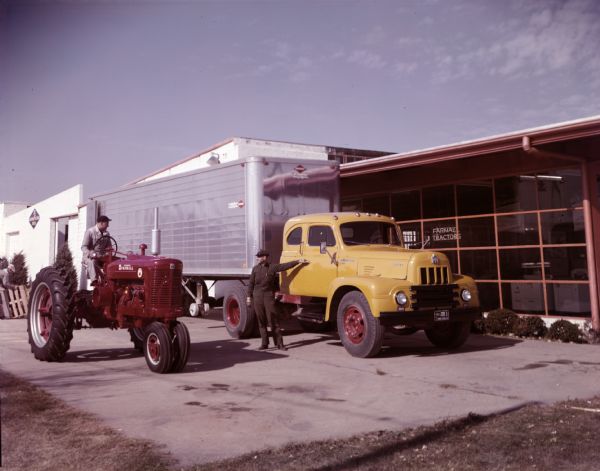 1953 IHC R-205 Sleeper Cab Truck and Farmall Super M Tractor