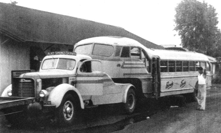 1954 International KB7 semi-trailer coach
