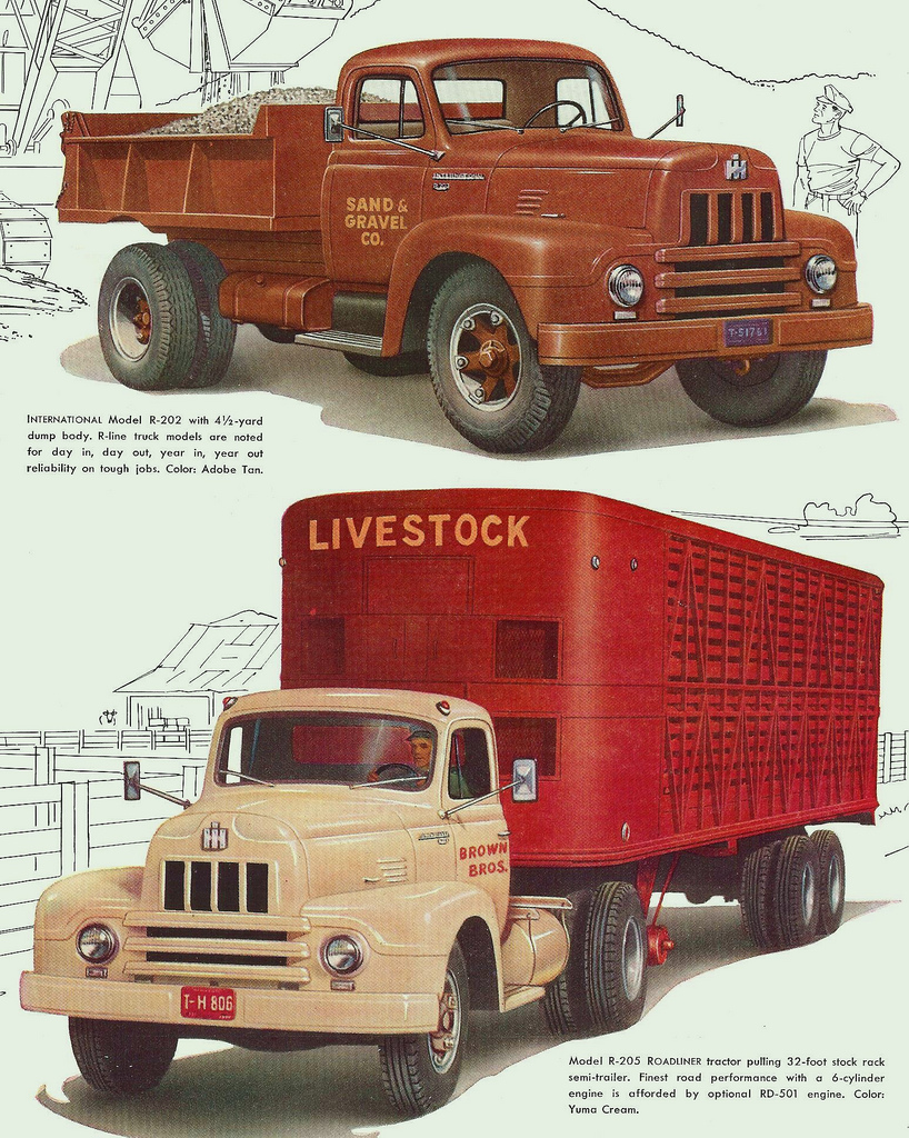 1955 International R-Series trucks